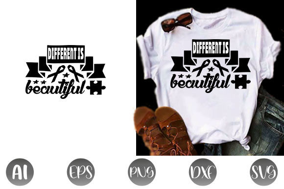 Autism Quote Design, Different is Beautiful Review