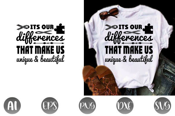Autism Quote Design, Its Our Differences