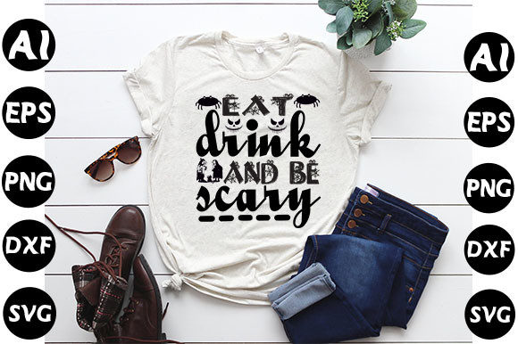 Halloween Quote Design: Eat Drink and Be Scary Review