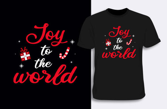 Joy to the World Christmas T-Shirt Design Review