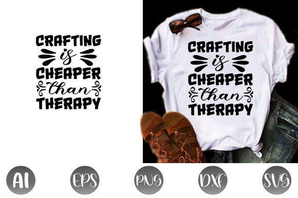 Tote Bag Quote Design: Crafting is Cheaper Than Therapy